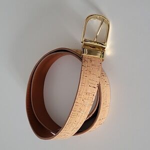 J Crew Reversible Womens Belt Tan/Cork